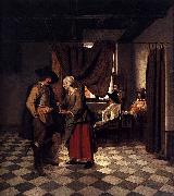 Pieter de Hooch, Paying the Hostess